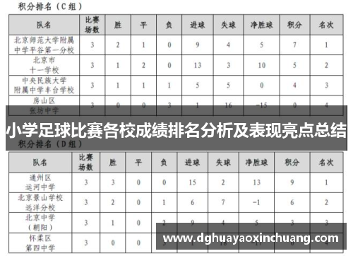 小学足球比赛各校成绩排名分析及表现亮点总结